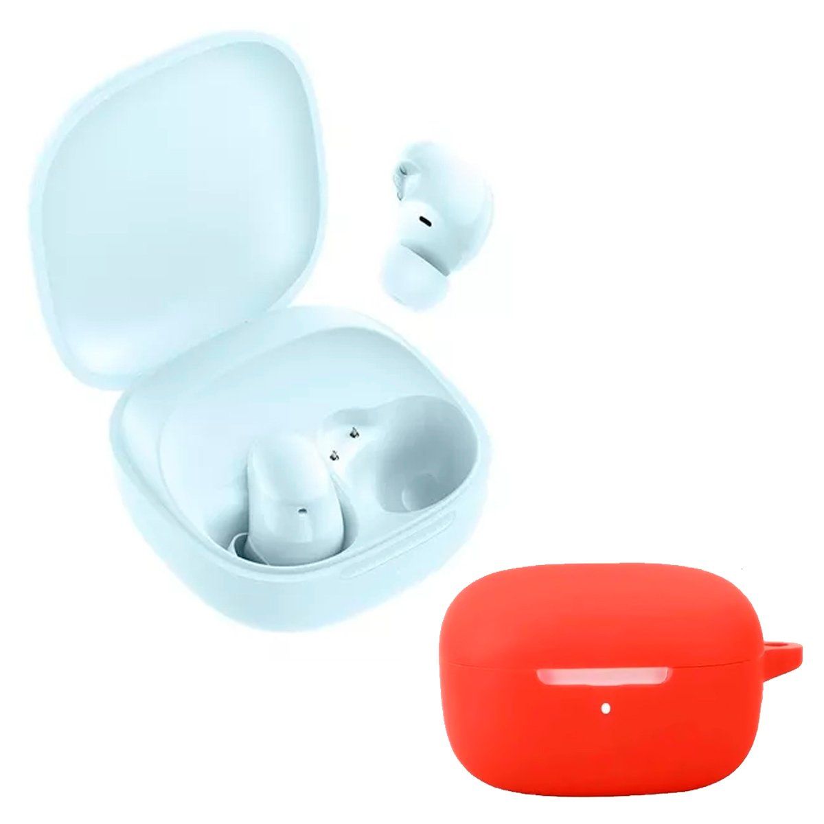 XIAOMI - Audifono Redmi Buds 6 Play Blue + Protector de Silicona Rojo