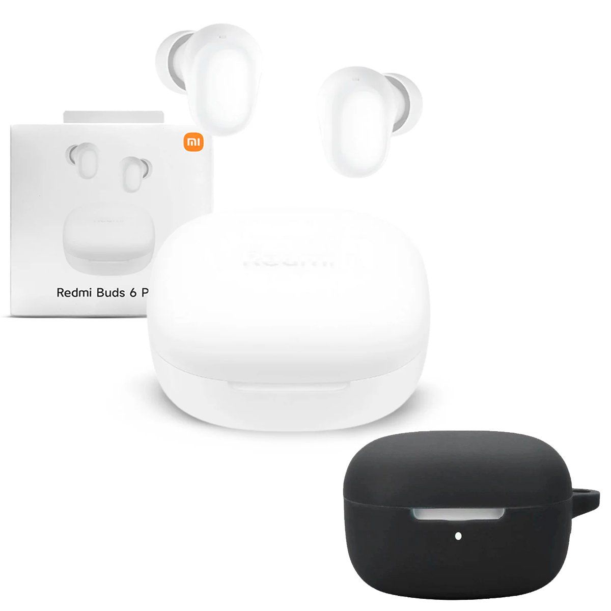 XIAOMI - Audifono Redmi Buds 6 Play Blanco + Protector de Silicona Negro