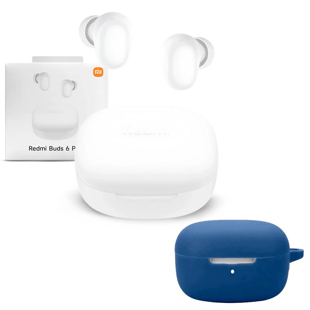 XIAOMI - Audifono Redmi Buds 6 Play Blanco + Protector de Silicona Azul