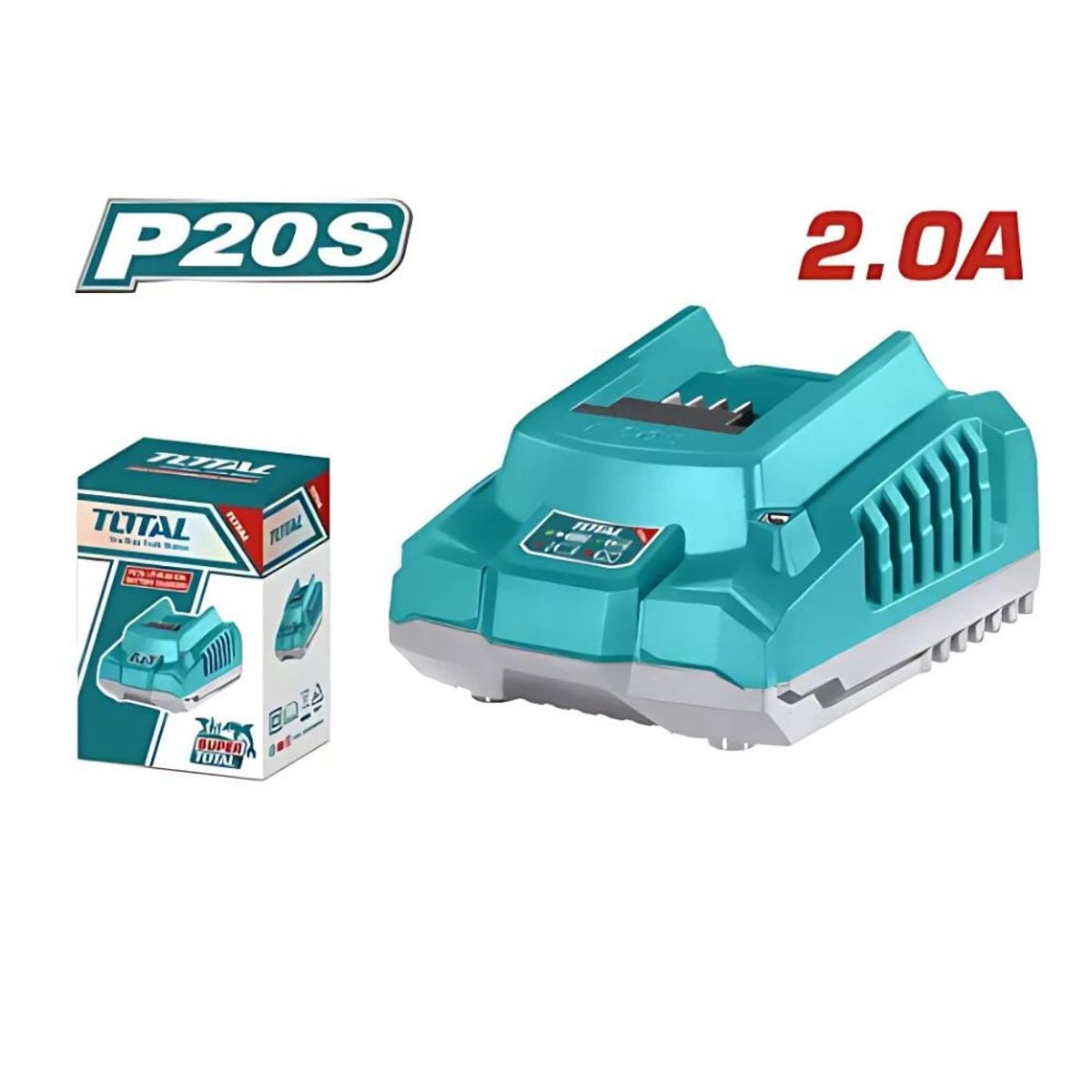 TOTAL TOOLS - Cargador rapido 20v 2A TFCLI2001 TOTAL