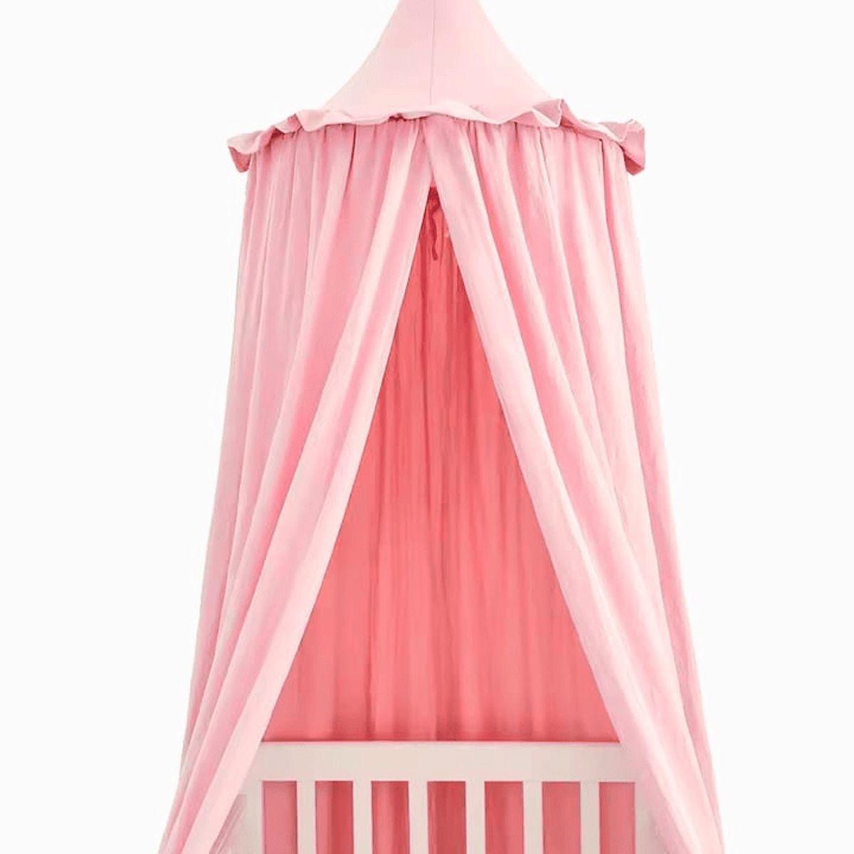 GENERICO - Dosel rosado en tela lino 240 x 60 cm lavable