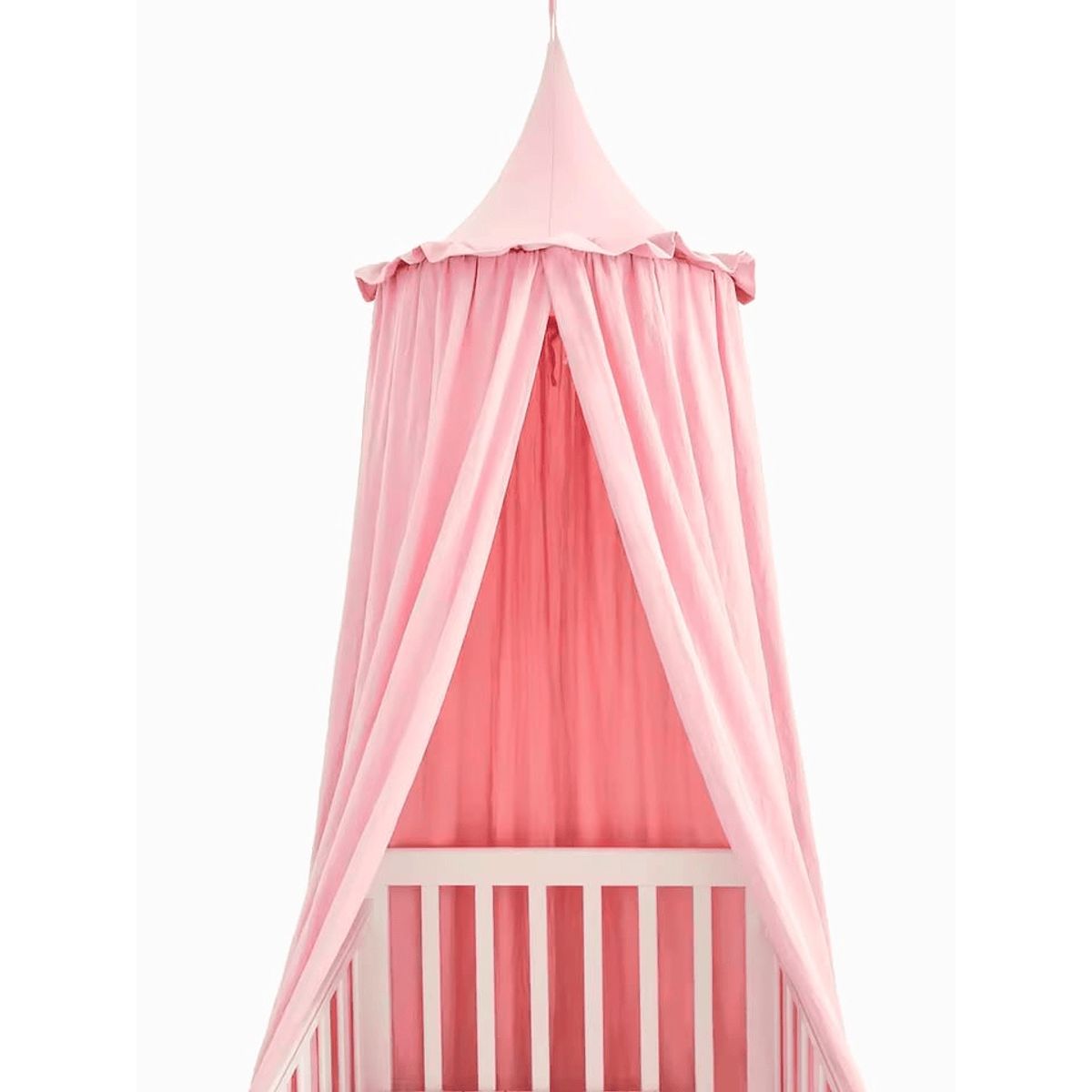 GENERICO - Dosel rosado en tela lino 240 x 60 cm lavable