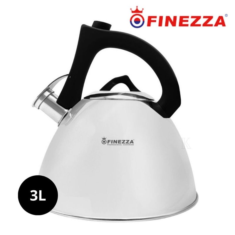 FINEZZA - Tetera de 3 Litros en Acero Inoxidable Finezza