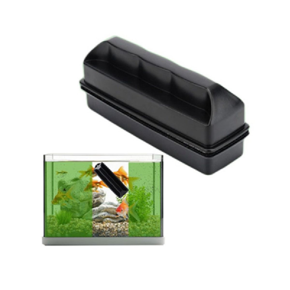 GENERICO - Limpiador magnético para vidrios de peceras y acuarios