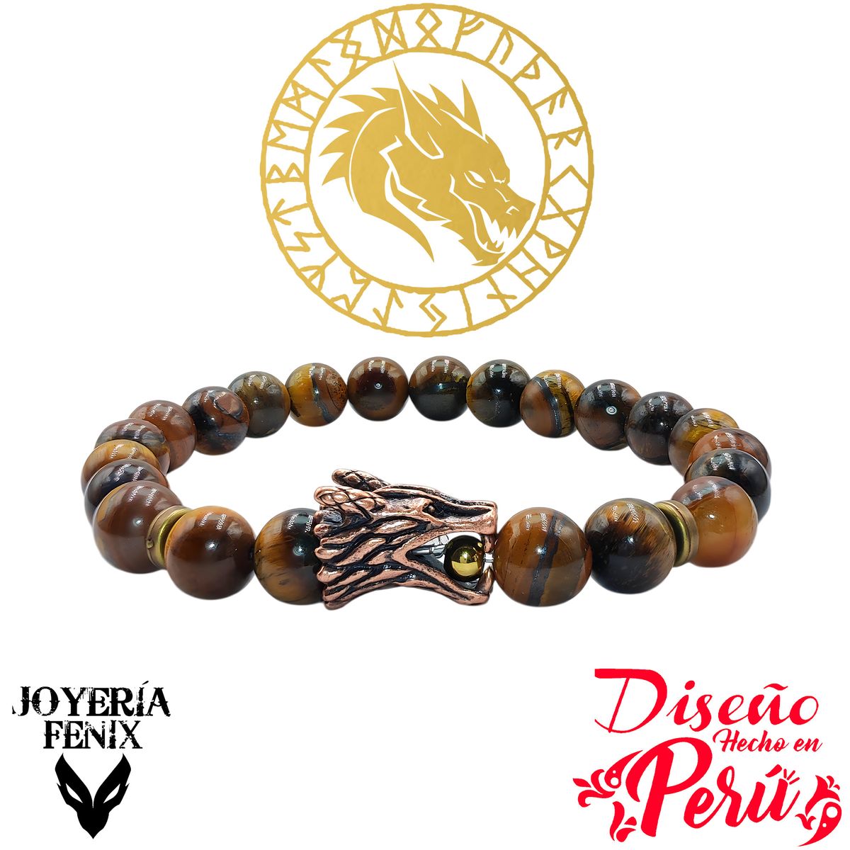 JOYERIA FENIX - Pulsera Piedra Natural Dragón - Joyeria Fenix