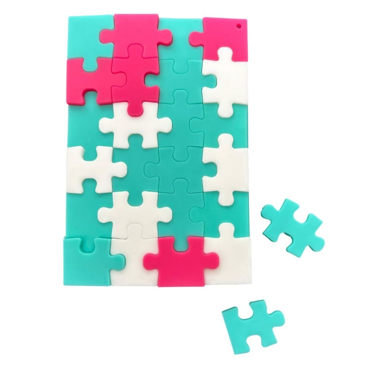 SUPERCUTE - Libreta Puzzle Rompecabezas Turquesa