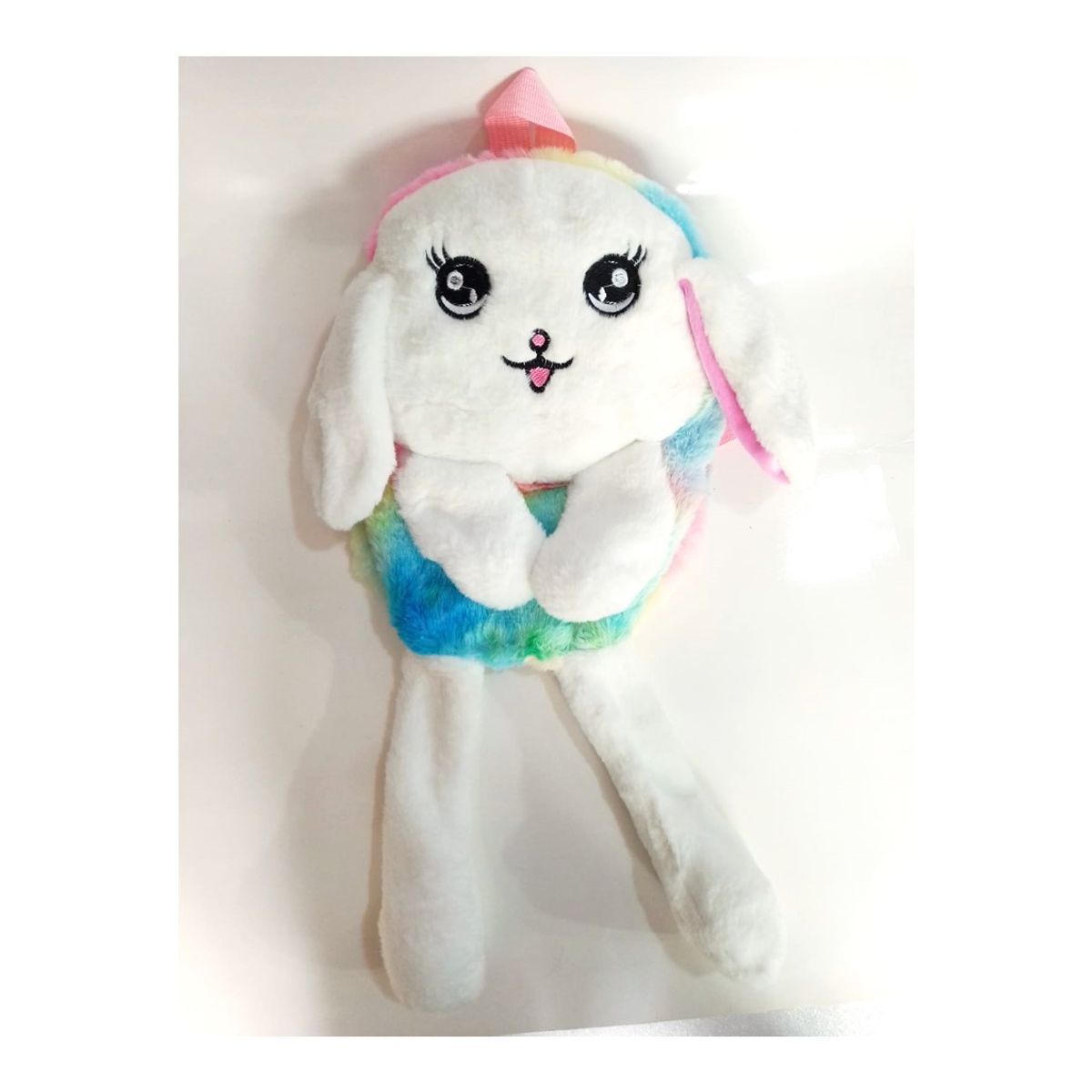 GENERICO - Mochila de Peluche Infantil Conejito Multicolor Para Niñas