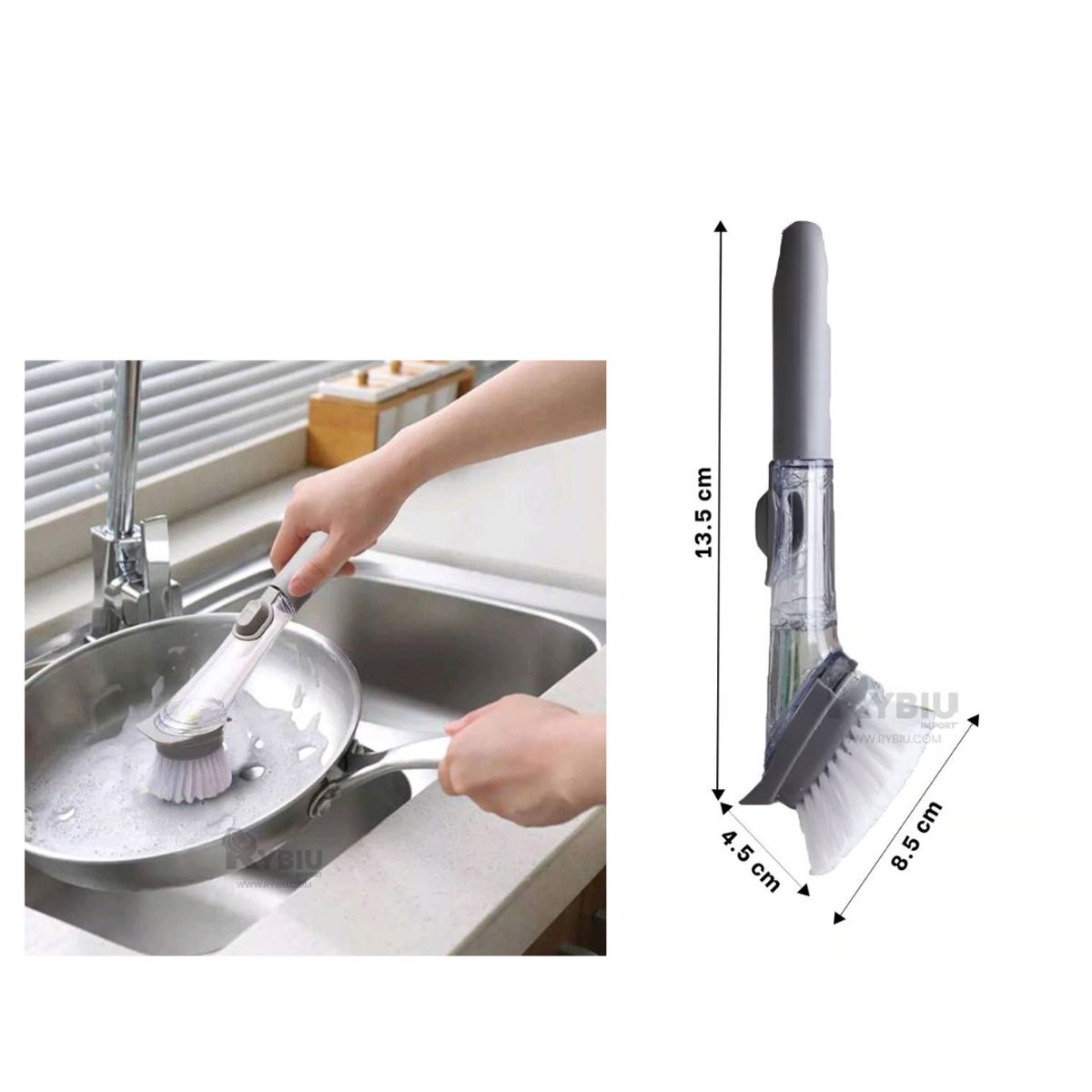 CEPILLO CON DISPENSADOR DE JABON, marca GENERICO - Foto 2