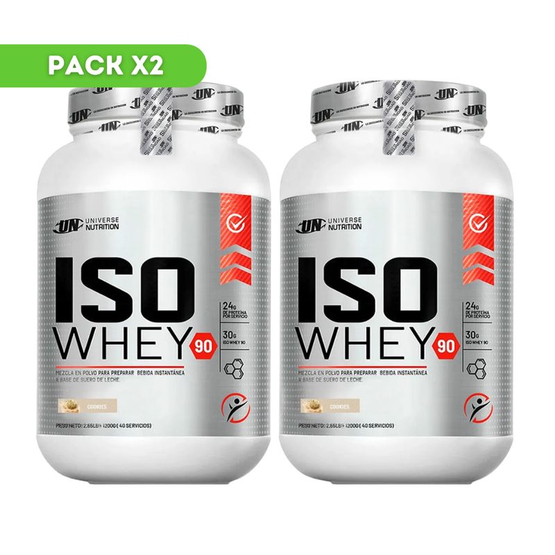UNIVERSE NUTRITION - ISO WHEY 1.1 KG COOKIES PACK X2
