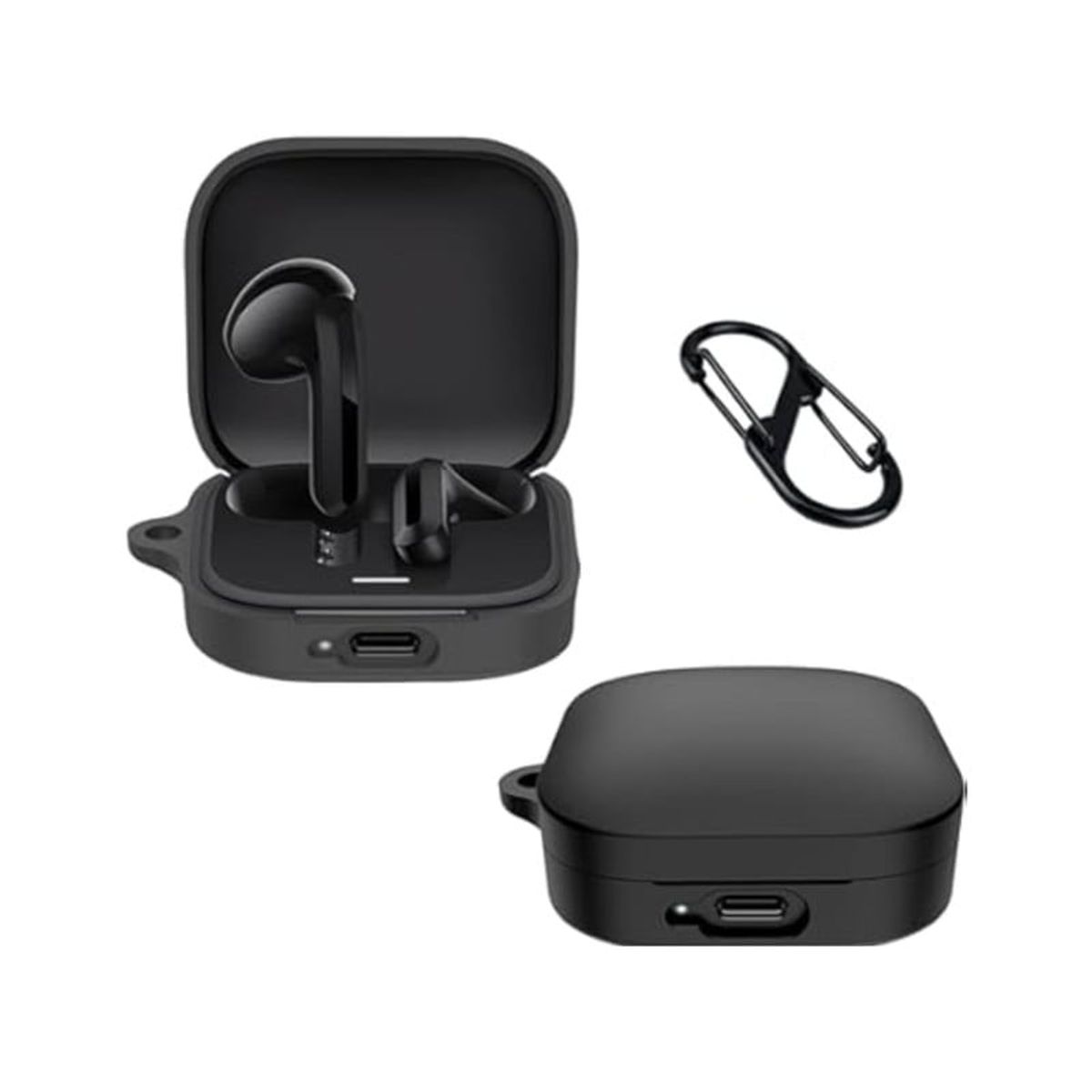 CASE - Funda Silicona Para Audifono Xiaomi Redmi Buds 6 Active - Negro