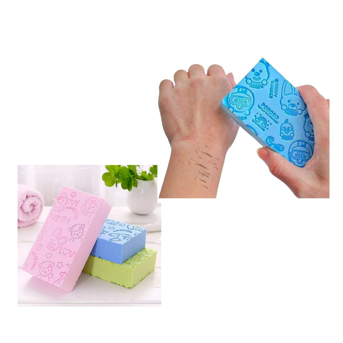 GENERICO - ESPONJA EXFOLIANTES PARA NIÑOS Y ADULTOS