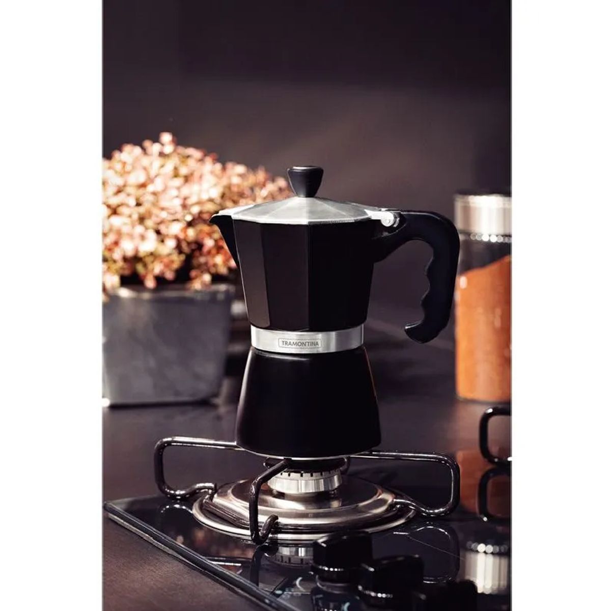 TRAMONTINA - Cafetera Expresso Italiana Negro 320 ML - Tramontina