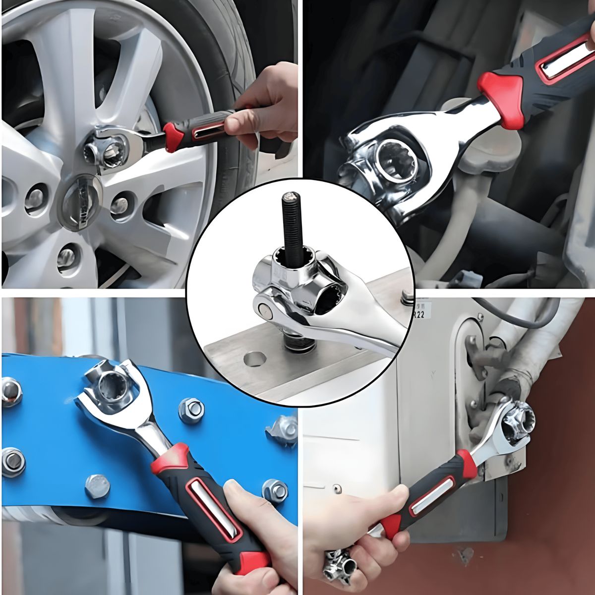 ROSH - Adaptador Sierra Perforado + Llave 48 en 1 – Combo Versátil y Práctico