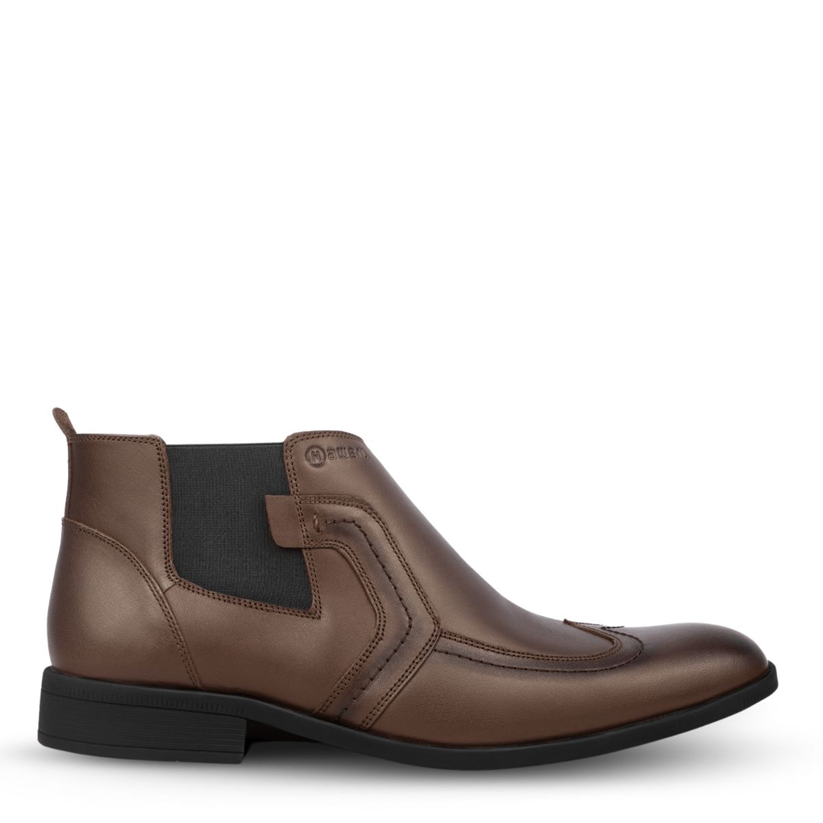 HAWERL - Botín Chelsea de Cuero Hombre Hawerl H635