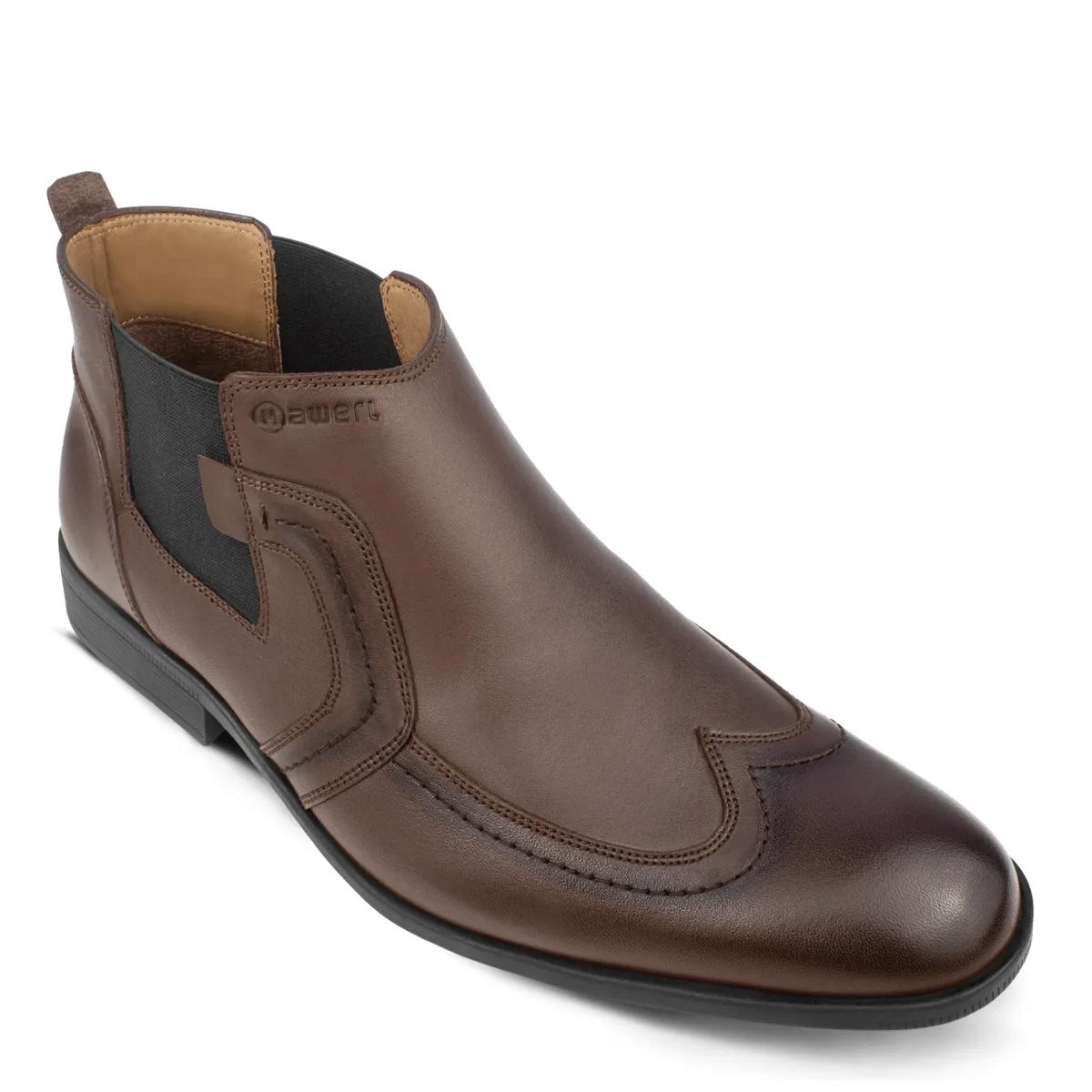 HAWERL - Botín Chelsea de Cuero Hombre Hawerl H635