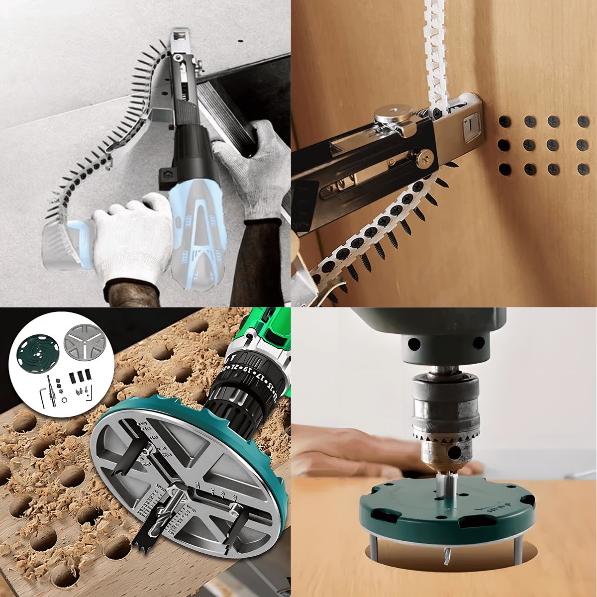 ROSH - Pack Adaptador Sierra Perforado + Adaptador Pistola de Clavos