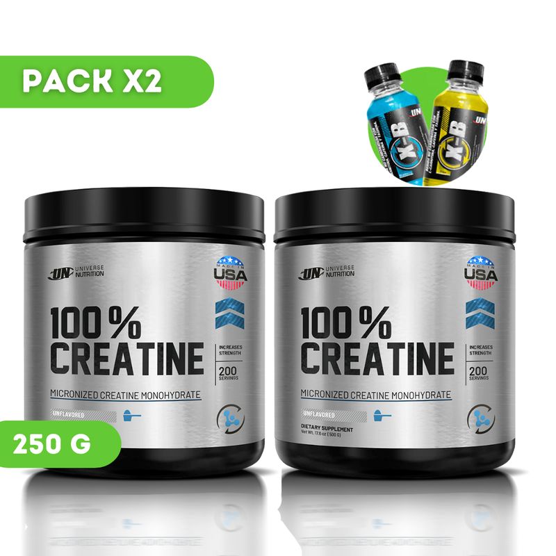 UNIVERSE NUTRITION - CREATINA UNIVERSE NUTRITION 250G +XB PACK X2