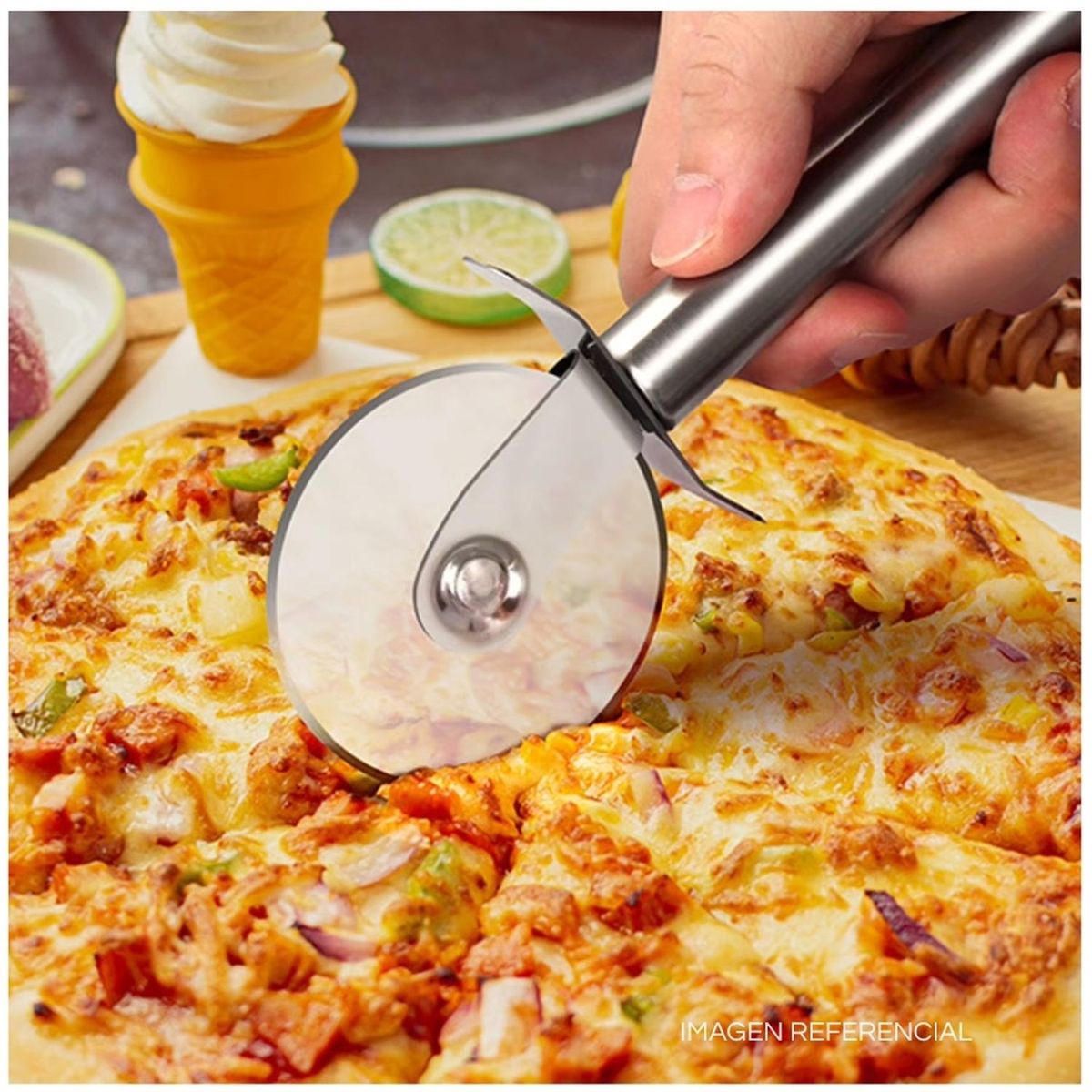 MINARI - Cortador de Pizza de Acero Inoxidable C11