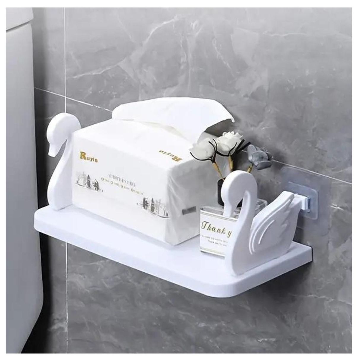 MINARI - Estante Repisa Flotante Organizador de Pared Cisne Blanco 371F