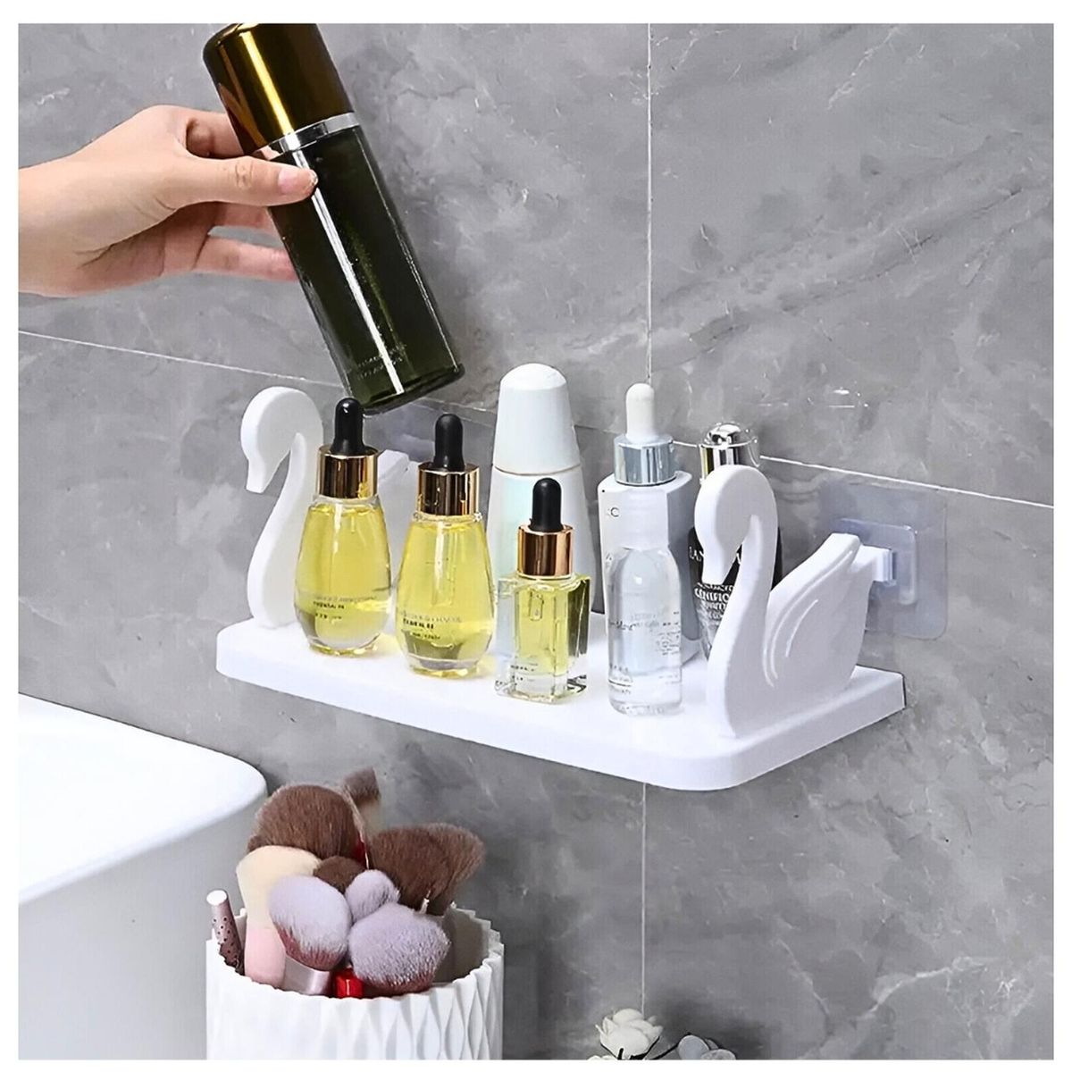 MINARI - Estante Repisa Flotante Organizador de Pared Cisne Blanco 371F