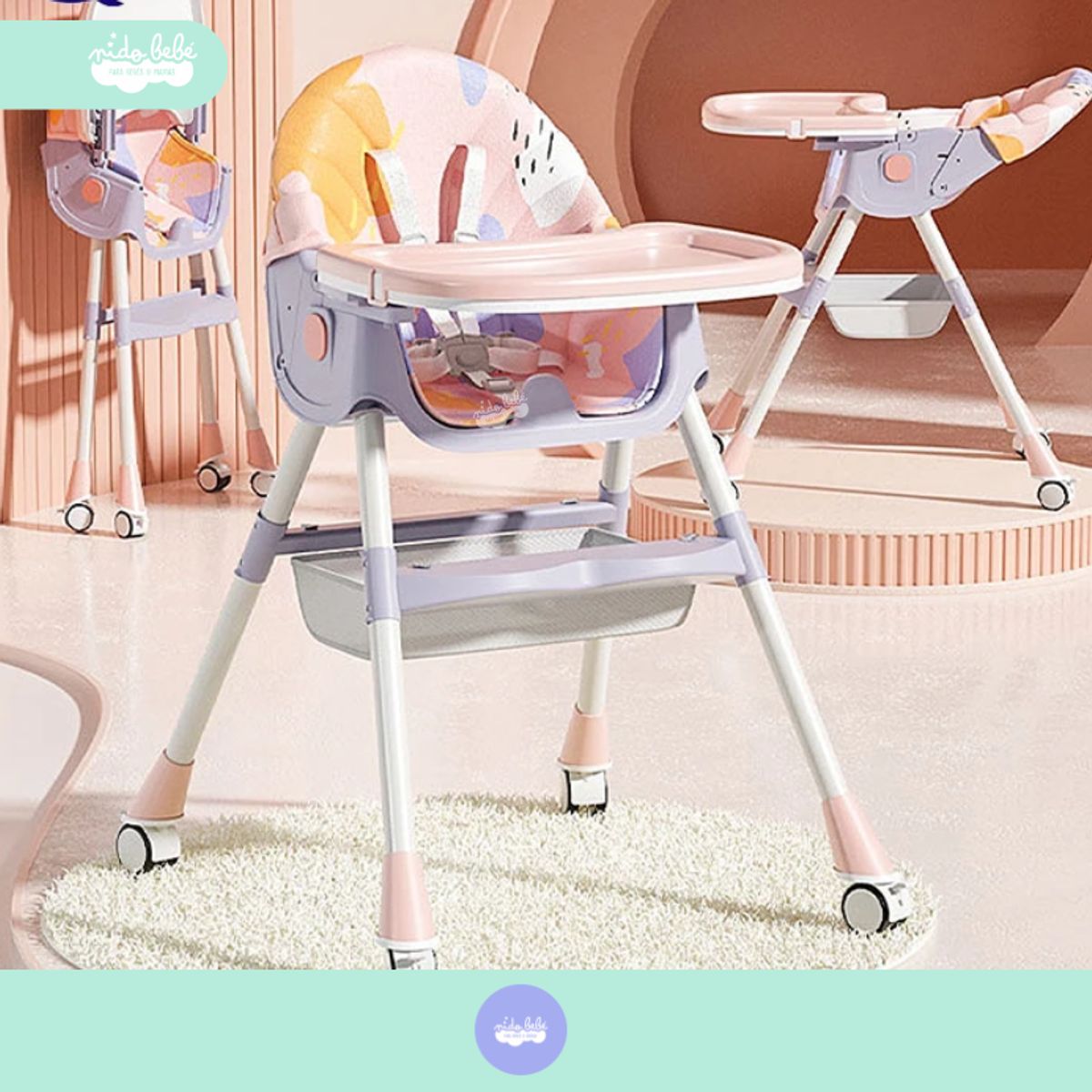 GENERICO - Silla de Comer de bebé modelo Milu Premium pink