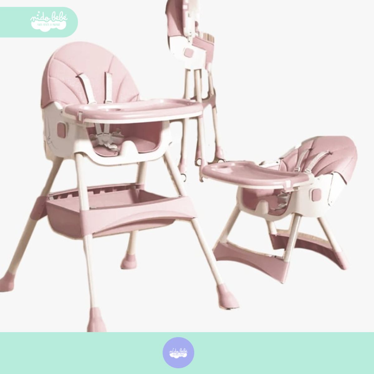 GENERICO - Silla de Comer de bebé modelo Milu Premium rosa