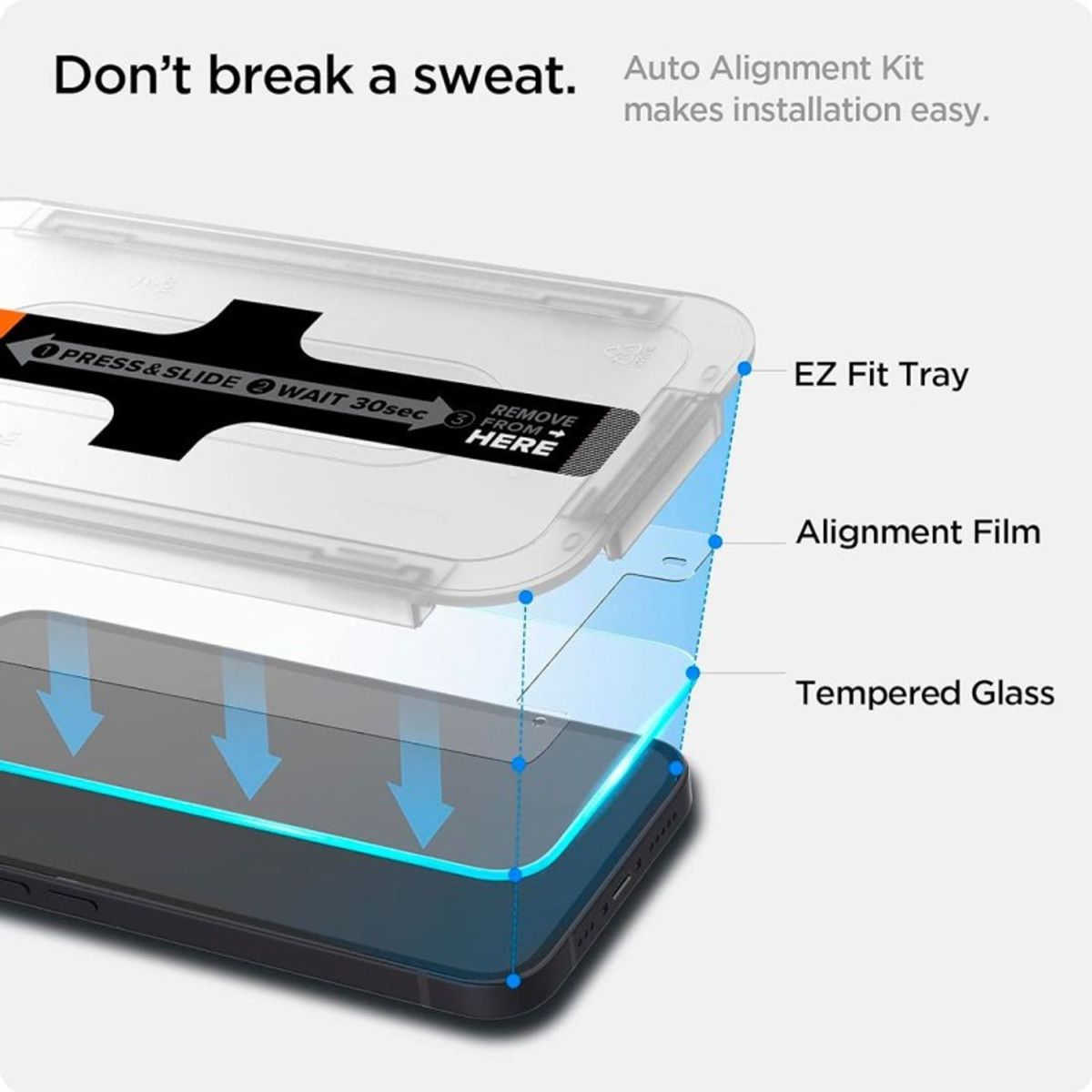 SPIGEN - Mica Vidrio A1 Spigen Para iPhone 13 Mini De Usa De Usa