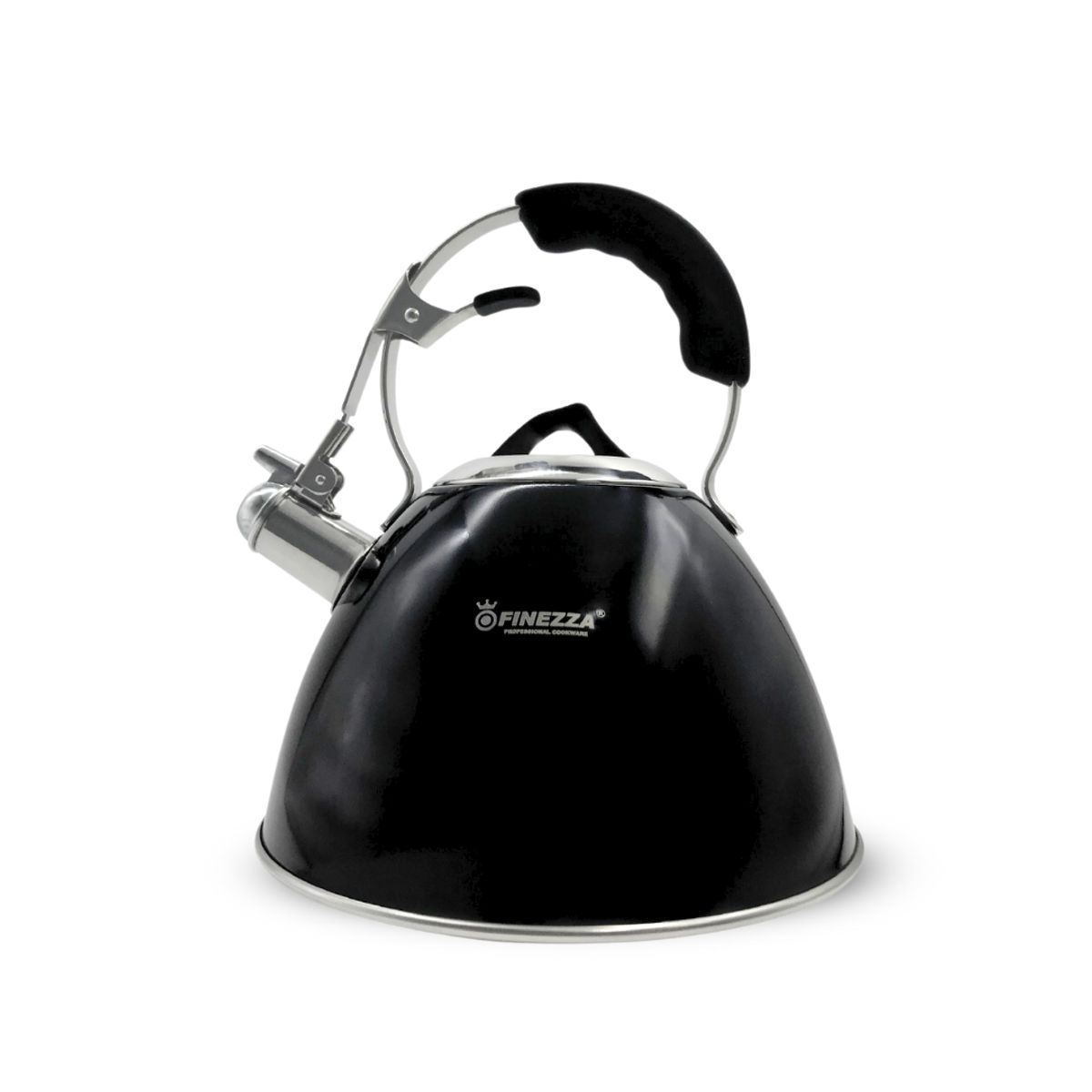 FINEZZA - Tetera de 3 Litros FINEZZA de Acero Inoxidable Color Negro FF-T0070-IN