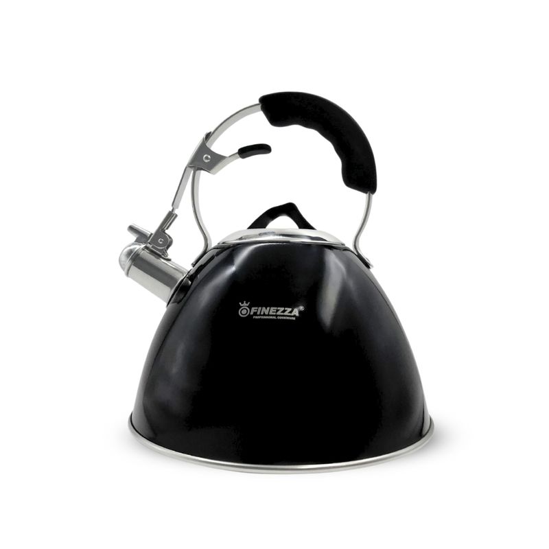 FINEZZA - Tetera de 3 Litros FINEZZA de Acero Inoxidable Color Negro FF-T0070-IN