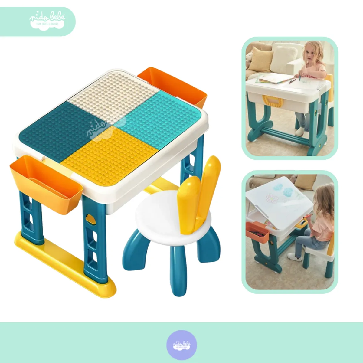 GENERICO - Escritorio 2 en 1 Multifuncional Sensorial Niños con Silla