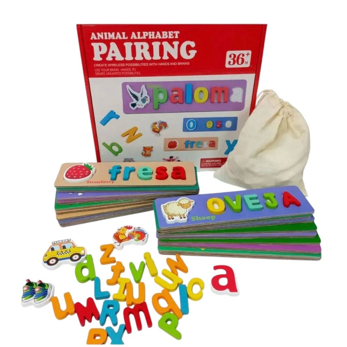 GENERICO - Juego didáctico de Lectoescritura asociativa Montessori