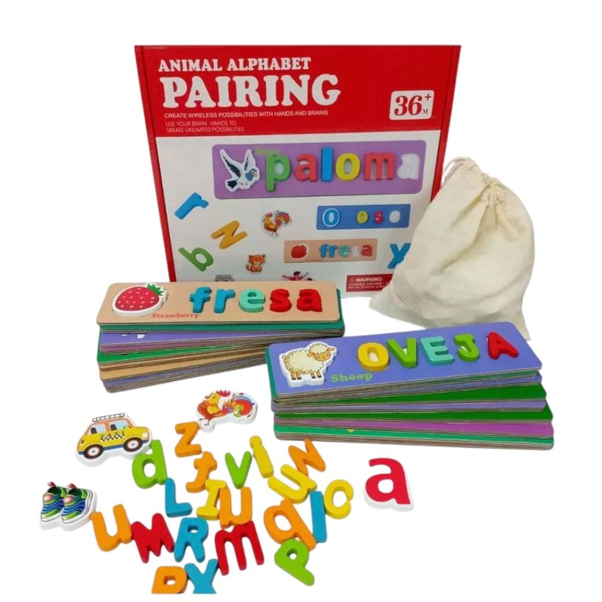 GENERICO - Juego didáctico de Lectoescritura asociativa Montessori