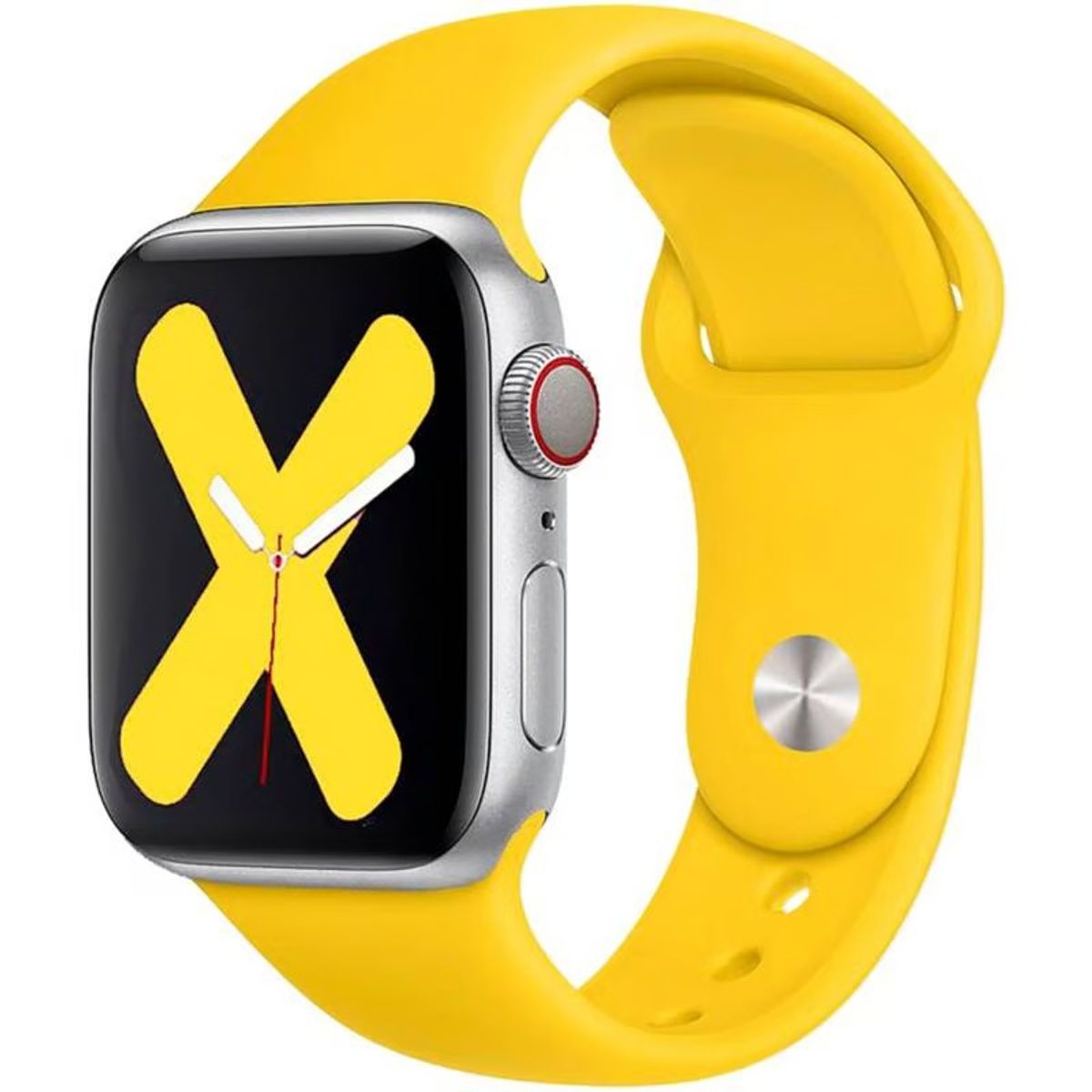 GENERICO - CORREA DE SILICONA PARA WATCH 42-44-45-49 MM AMARILLO