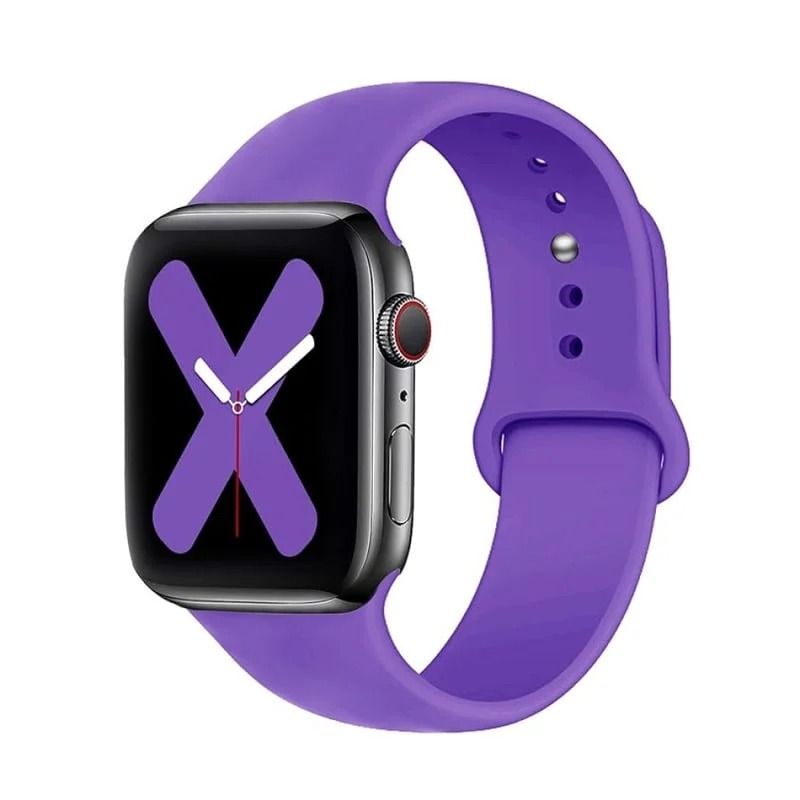 GENERICO - CORREA DE SILICONA PARA WATCH 42-44-45-49 MM MORADO