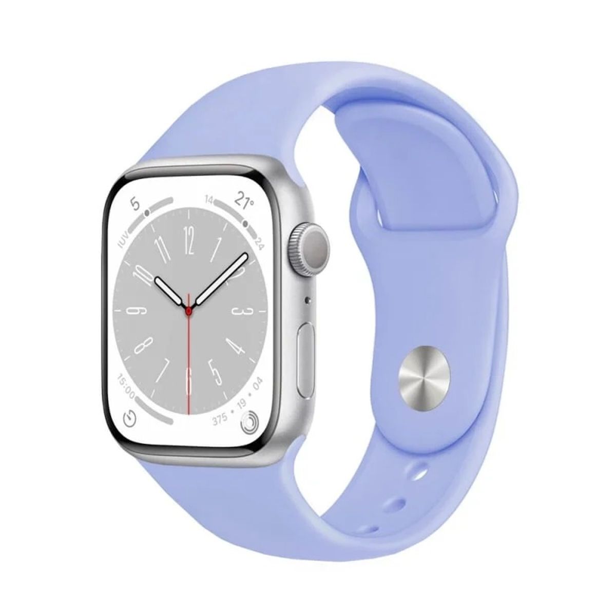 GENERICO - CORREA DE SILICONA PARA WATCH 42-44-45-49 MM MORADO LAVANDA