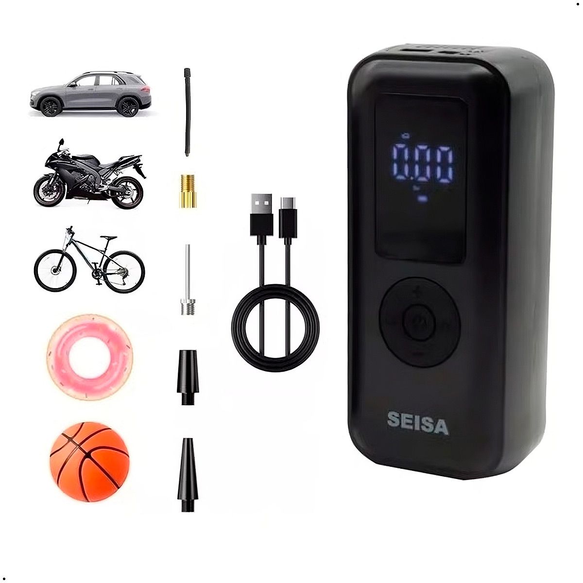 GENERICO - Compresor Portati Seisa Af-c03 Inflador Moto Bicicleta Carro