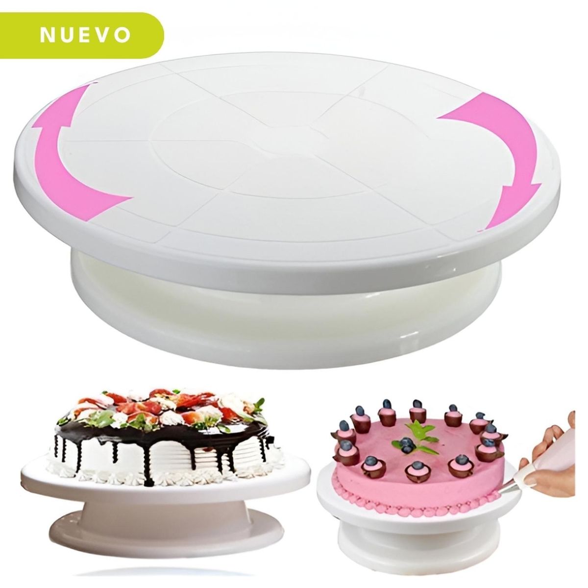MINARI - Base Giratoria para Torta Blanco 28cm BT28