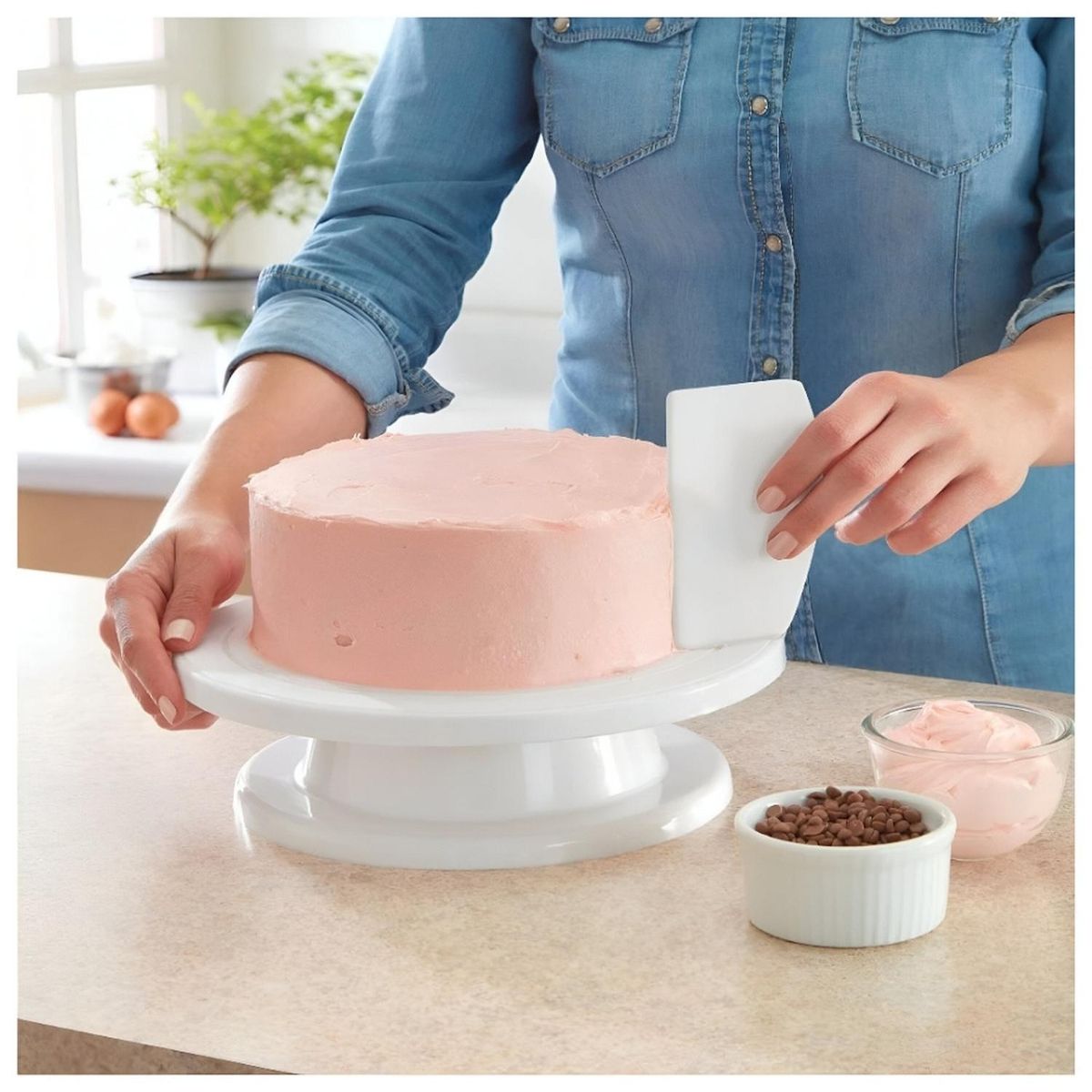 MINARI - Base Giratoria para Torta Blanco 28cm BT28