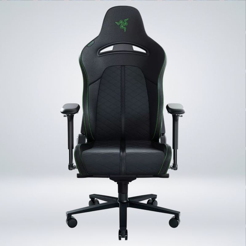 RAZER - SILLA GAME RAZER ENKI LUMBAR CURVE BLACK GREEN RECLINA 152 ° CONFORT GAME