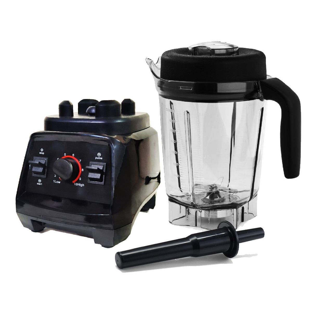 NATIONALIZER - Licuadora Industrial NATIONALIZER (2 Litros) 2200 Watts - Negro