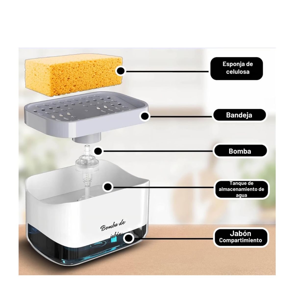GENERICO - DISPENSADOR DE JABON LIQUIDO
