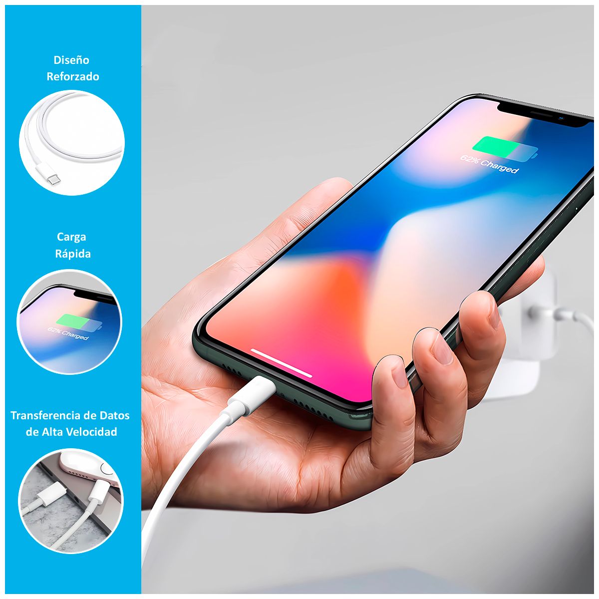 GENERICO - Cable C a Lightning Réplica A1 para iPhone