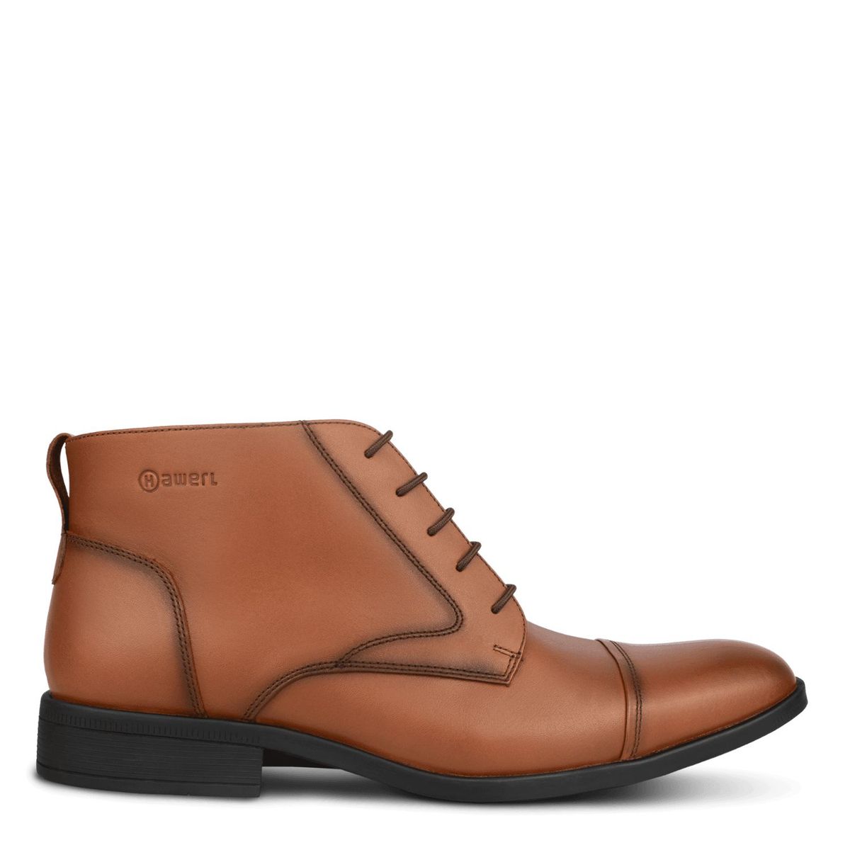 HAWERL - Botín Chelsea de Cuero Hombre Hawerl H626