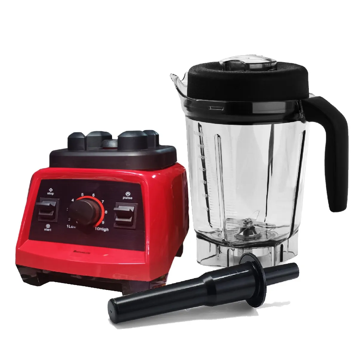 NATIONALIZER - Licuadora Industrial NATIONALIZER (2 Litros) 2200 Watts - Rojo