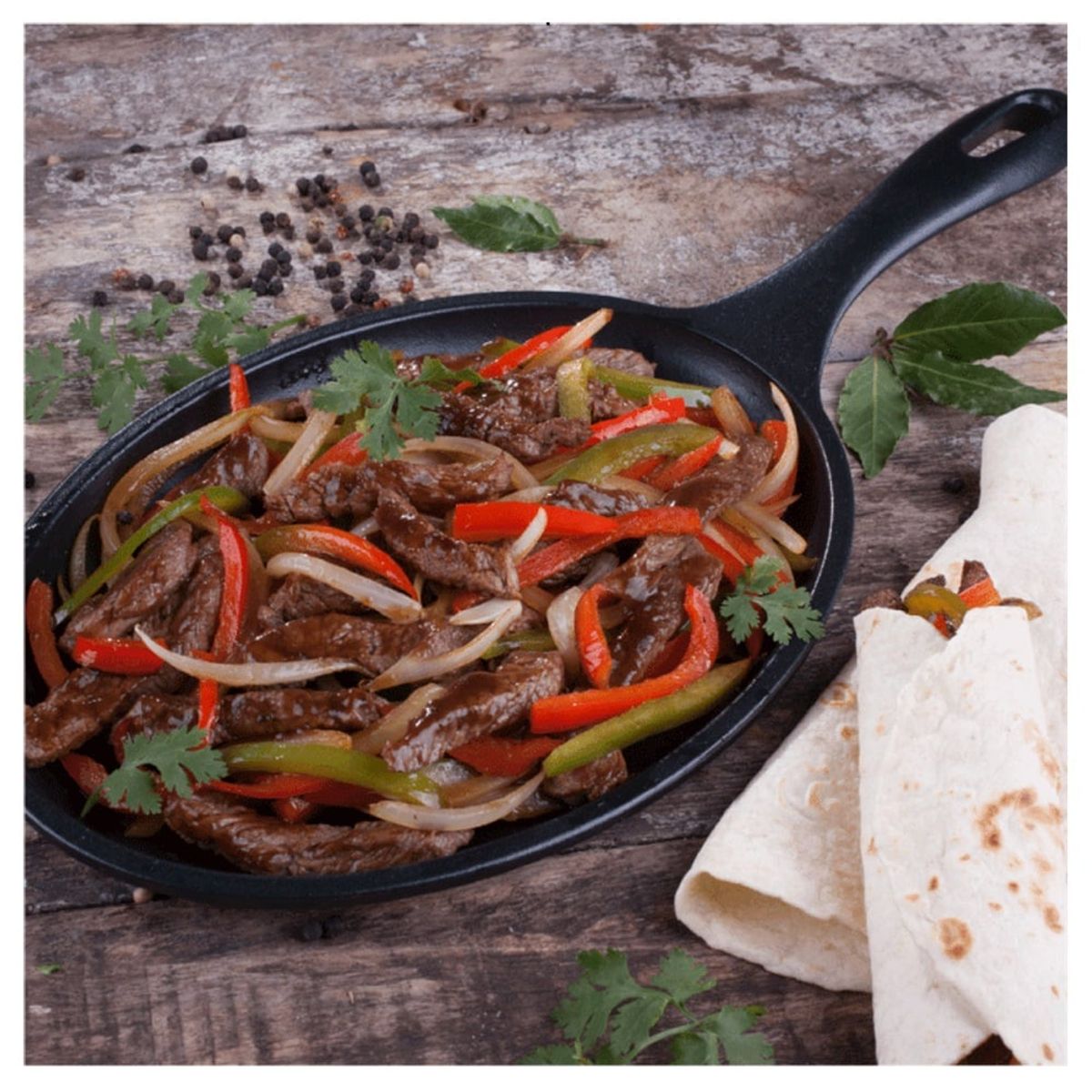 VICTORIA - SARTEN FAJITA DE HIERRO FUNDIDO ESMALTADO 24X17 CM VICTORIA