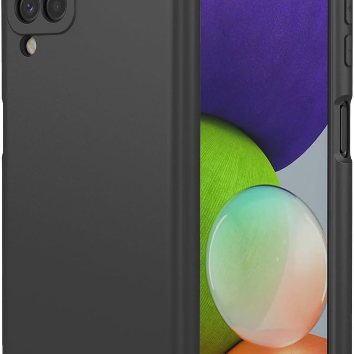 GENERICO - Case Protector para Samsung A22 4G Silicona Negro