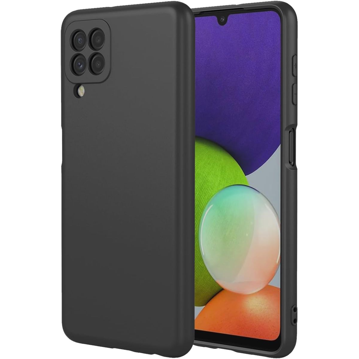 GENERICO - Case Protector para Samsung A22 4G Silicona Negro