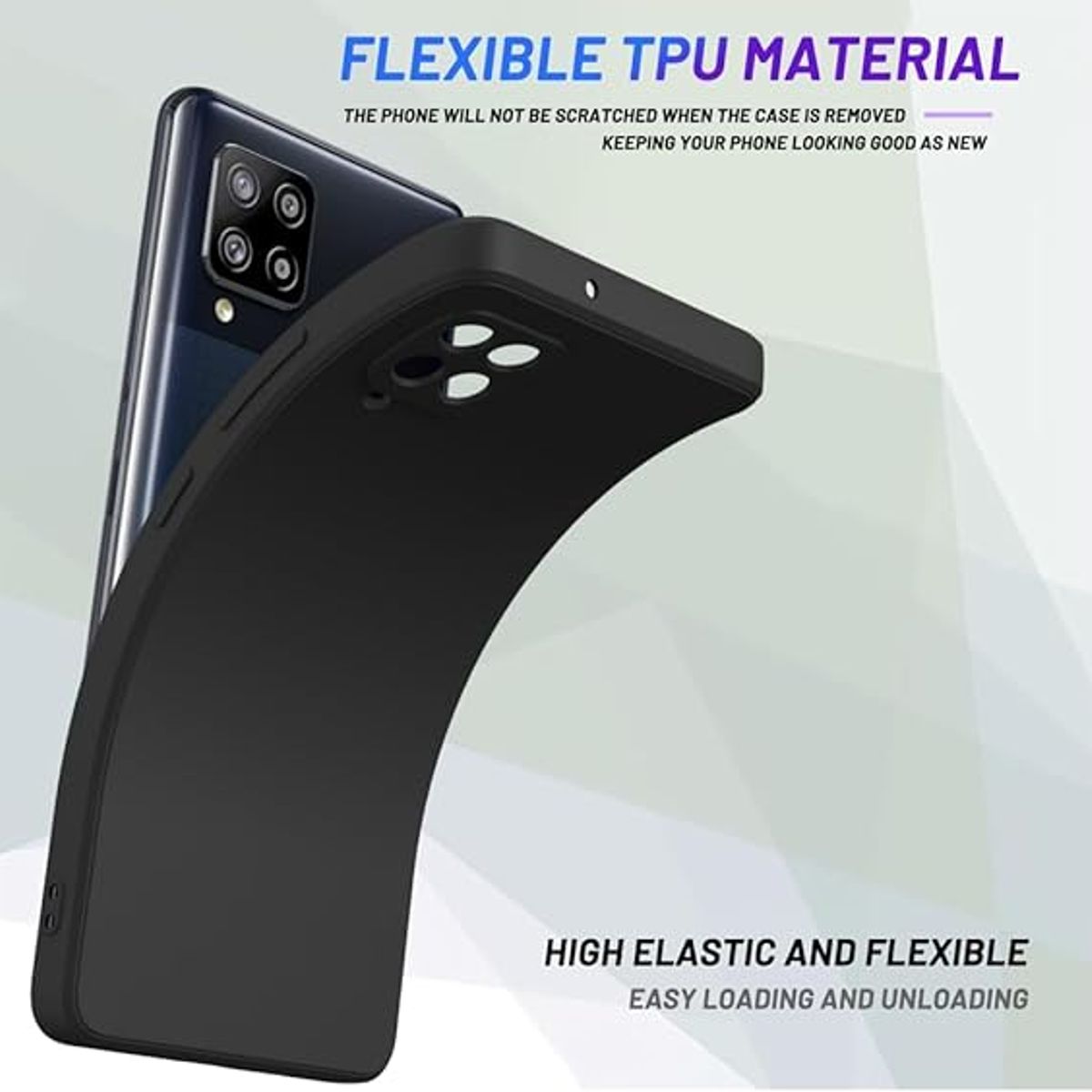 GENERICO - Case Protector para Samsung A22 4G Silicona Negro