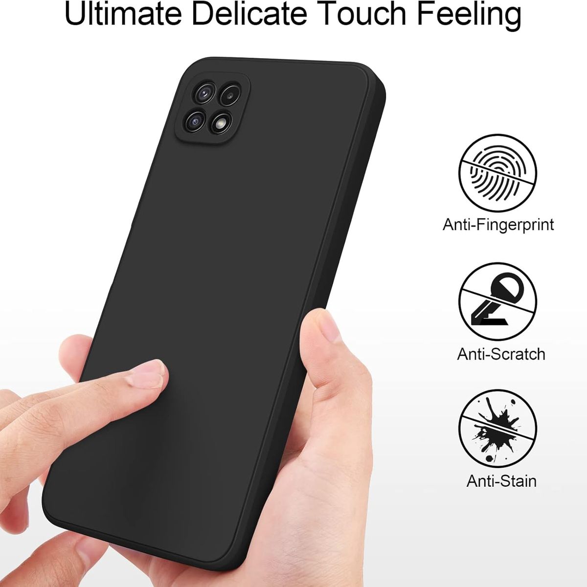 GENERICO - Case Protector para Samsung A22 5G Silicona Negro