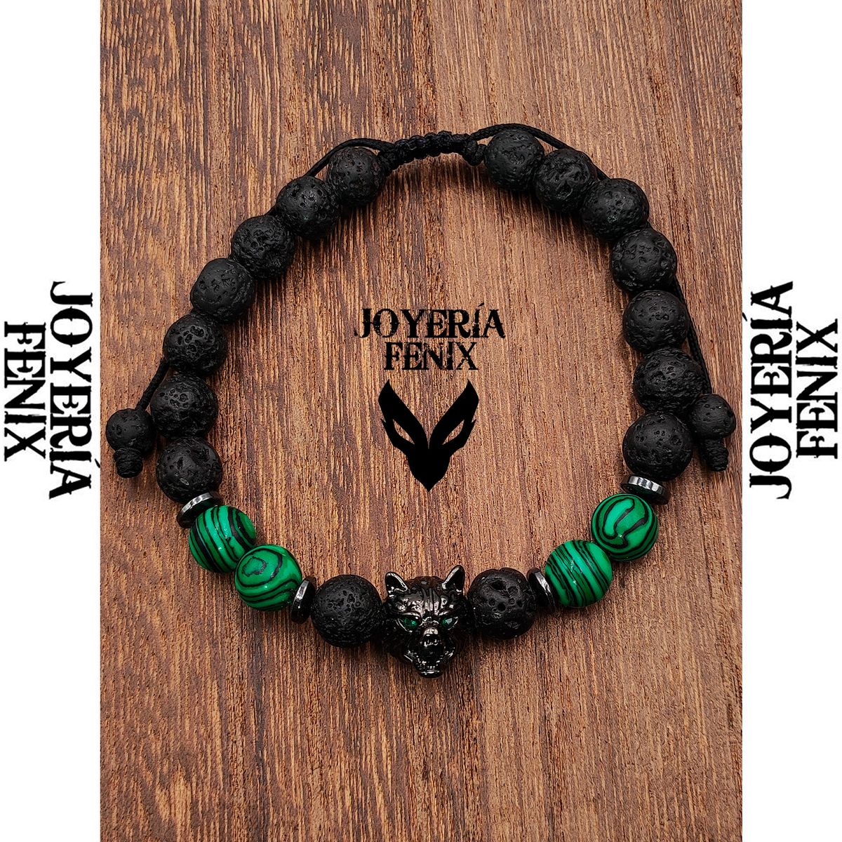 JOYERIA FENIX - Pulsera Piedra Natural Lobo Zircón - Joyería Fenix
